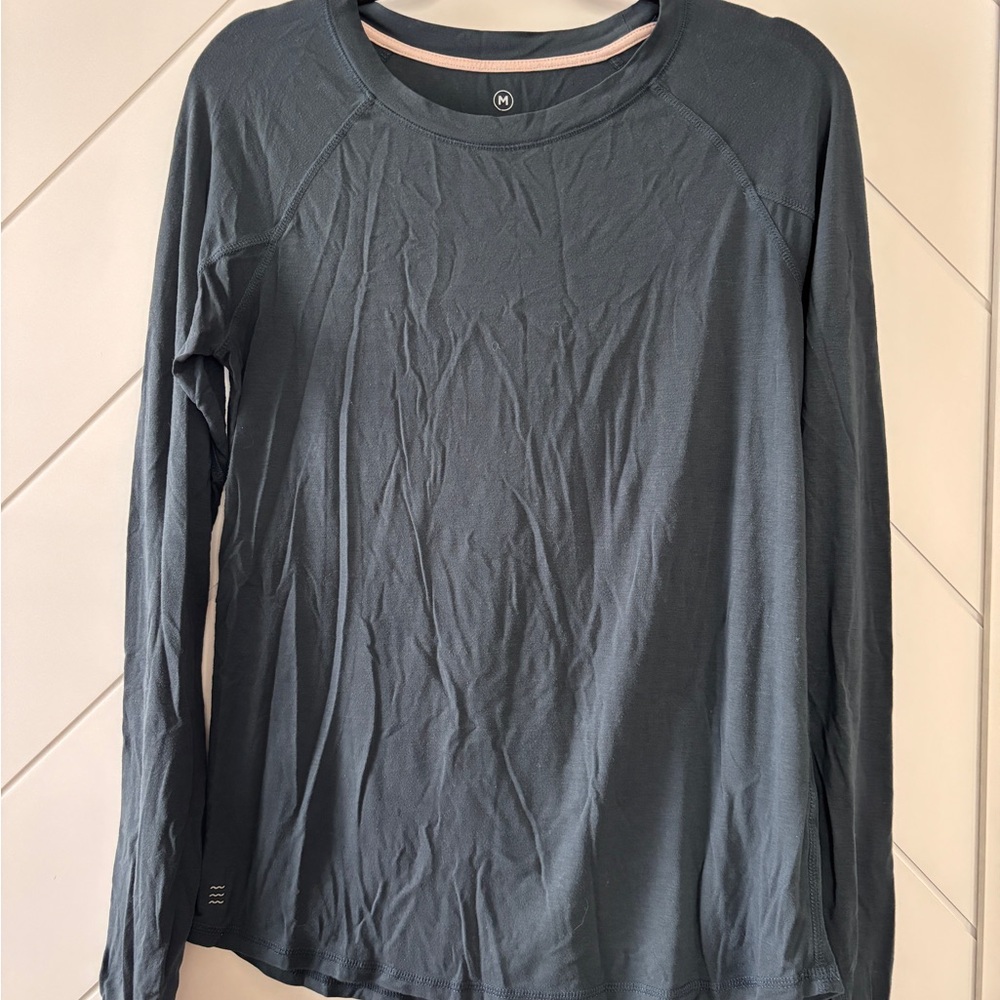 Free Fly Bamboo Dark Blue Long Sleeve Shirt